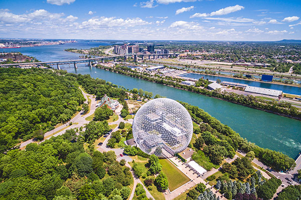 Montreal aerial view, Quebec, Canada.