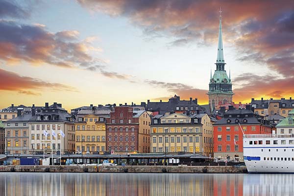 Stockholm, Sweden - panorama of the Old Town, Gamla Stan