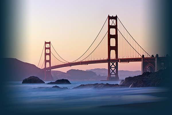 San Francisco's Golden Gate Bridge at Dusk